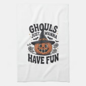 Linge De Cuisine Les goules veulent juste s'amuser Halloween Citrou (Vertical)