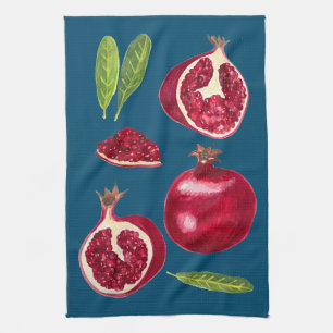 Linge De Cuisine Les grenades d'automne Peinture aquarelle