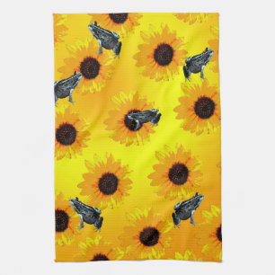 Linge De Cuisine "Les grenouilles et les tournesols : un Motif de l