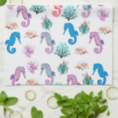 Linge De Cuisine Les hippocampes colorés (Plié)