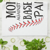 Linge De Cuisine Les mamans contre les pantalons de baseball blanc (Plié)