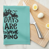 Linge De Cuisine Les Meilleurs Jours Sont Le Camping Passé (Quart Plié)