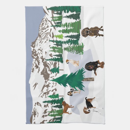 Linge De Cuisine Les montagnes (Vertical)