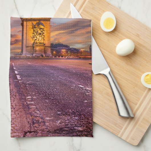 Linge De Cuisine Les monuments | Arc de Triomphe, Paris France (Quart Plié)