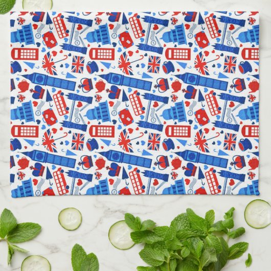 Linge De Cuisine Les monuments de Londres (Plié)