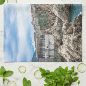 Linge De Cuisine Les murs de Dubrovnik vue mer (Plié)