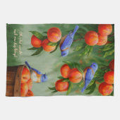 Linge De Cuisine Les oiseaux bleus dans le verger d'un bracelet (Horizontal)