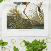 Linge De Cuisine Les oiseaux de John Audubon de héron de grand bleu (Plié)