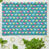 Linge De Cuisine Les oiseaux modèlent le bleu (Plié)
