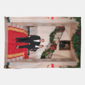 Linge De Cuisine Les pas de Noël Président Donald Trump & Melania (Horizontal)