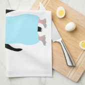 Linge De Cuisine Les pingouins amoureux (Quart Plié)