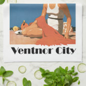 Linge De Cuisine Les plages du New Jersey ~ Ventnor City (Plié)