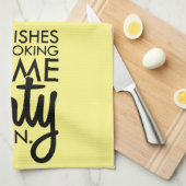 Linge De Cuisine Les plats me regardent (Quart Plié)