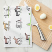 Linge De Cuisine Les poneys de Jess (Quart Plié)