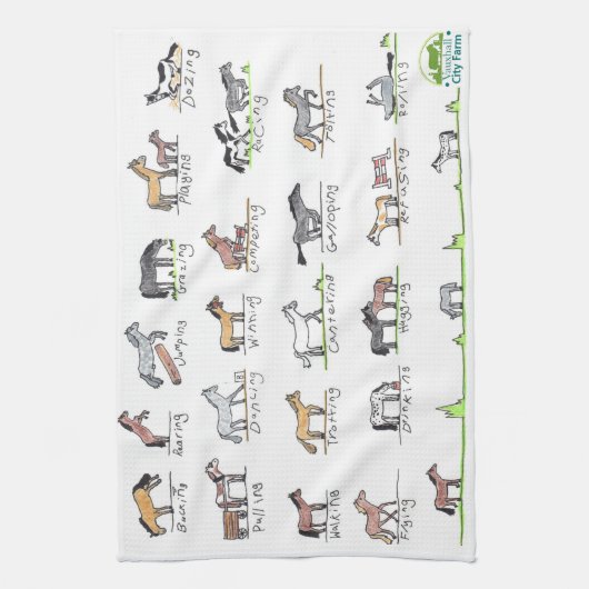 Linge De Cuisine Les poneys de Jess (Vertical)