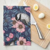 Linge De Cuisine Les poulets dans le rose sauvage en rose et bleu (Quart Plié)