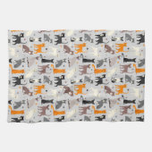 Linge De Cuisine Les Prints des Chats et des Paw (Horizontal)