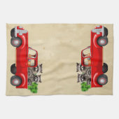 Linge De Cuisine Les ratons de Noël dans un camion rouge (Horizontal)