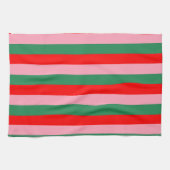 Linge De Cuisine Les rayures de Noël contemporaines (Horizontal)