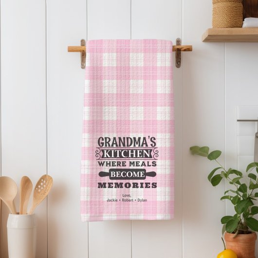 Linge De Cuisine Les Repas De Grand-Mère Rose Deviennent Souvenirs