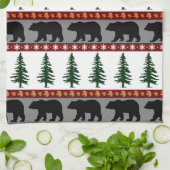 Linge De Cuisine Les sentiers forestiers Ours et pins - Vie Cabine (Plié)