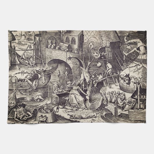 Linge De Cuisine Les Sept Péchés Mortels - Envy (Horizontal)
