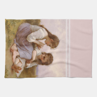 Linge De Cuisine Les soeurs et la musique à la flute de Bouguereau