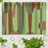 Linge De Cuisine Les sphères vertes et Brown (Plié)