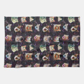 Linge De Cuisine Les têtes de chats dans l'espace extra-atmosphériq (Horizontal)