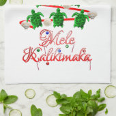 Linge De Cuisine Les tortues de mer de Mele Kalikimaka (Plié)