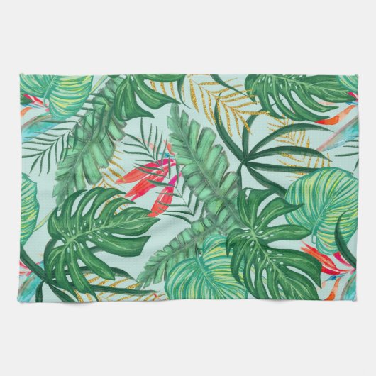 Linge De Cuisine Les tropiques | Oiseau botanique de la jungle du P (Horizontal)