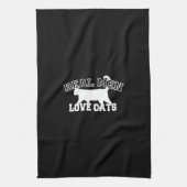 Linge De Cuisine Les vrais hommes aiment les chats Silhouette blanc (Vertical)