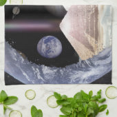 Linge De Cuisine L'espace de planètes de pyramides (Plié)