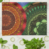 Linge De Cuisine L'essuie-mains à mandalas Les Éléments (Plié)