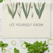 Linge De Cuisine Let Yourself Grow Floral Heart Tulips Art (Plié)