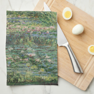 Linge De Cuisine L'étang de nénuphars, Paysage Peinture à l'huile, 