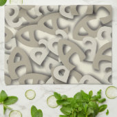 Linge De Cuisine Lettre A gris (Plié)
