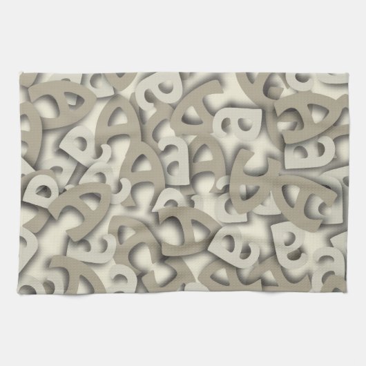 Linge De Cuisine Lettre A gris (Horizontal)