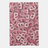 Linge De Cuisine Lettre A rose (Vertical)