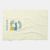 Linge De Cuisine Lettre Abstraite moderne A Monogramme Initial (Horizontal)