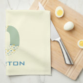 Linge De Cuisine Lettre Abstraite moderne B Monogramme initial (Quart Plié)