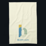 Linge De Cuisine Lettre Abstraite moderne B Monogramme initial<br><div class="desc">Serviette de thé avec un monogramme moderne abstrait.</div>