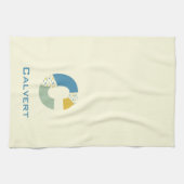 Linge De Cuisine Lettre Abstraite moderne C Monogramme initial (Horizontal)