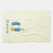 Linge De Cuisine Lettre Abstraite moderne D Monogramme Initiale (Horizontal)