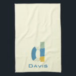 Linge De Cuisine Lettre Abstraite moderne D Monogramme Initiale<br><div class="desc">Serviette de thé avec un monogramme moderne abstrait.</div>