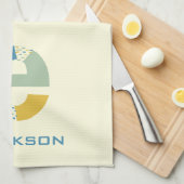 Linge De Cuisine Lettre Abstraite moderne E Monogramme initial (Quart Plié)