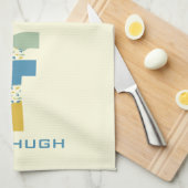 Linge De Cuisine Lettre Abstraite moderne F Monogramme initial (Quart Plié)