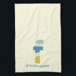 Linge De Cuisine Lettre Abstraite moderne F Monogramme initial<br><div class="desc">Serviette de thé avec un monogramme moderne abstrait.</div>