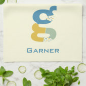 Linge De Cuisine Lettre Abstraite moderne G Monogramme initial (Plié)