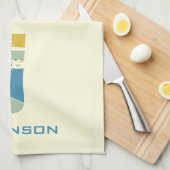 Linge De Cuisine Lettre Abstraite moderne J Monogramme Initial (Quart Plié)